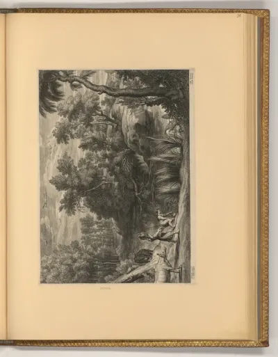 Auenlandschaft mit Wasserträgerin