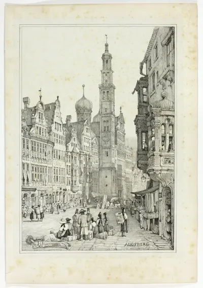 Augsburg, from Facsimiles of Sketches made in Flanders and Germany