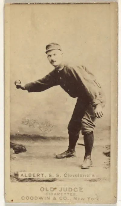 August Peterson "Gus" Alberts, Shortstop, Cleveland, from the Old Judge series (N172) for Old Judge Cigarettes
