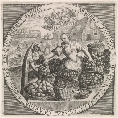 Augustus: fruitverkoopster