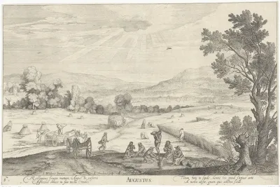 Augustus, landschap met graanoogst