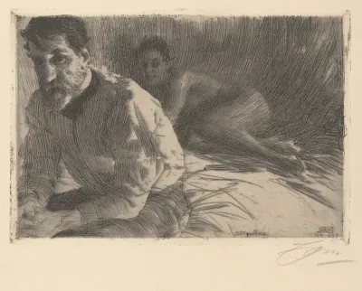 Augustus Saint-Gaudens and His Model