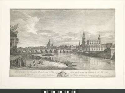 Augustusbrücke over de Elbe te Dresden