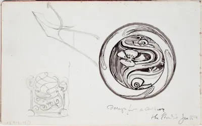 Aura ; ornamentit. Merkitty ....the studio Jan 1894.