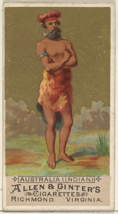 Australia (Indian), from the Natives in Costume series (N16) for Allen & Ginter Cigarettes Brands