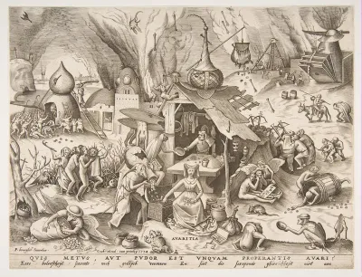 Avarice (Avaritia), from "The Seven Deadly Sins"