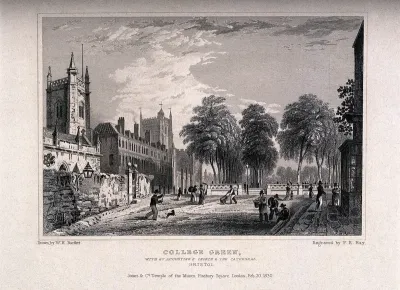 Avenue leading to the College Green with St