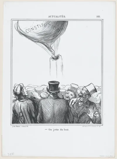 Away with the ballast!, from 'News of the day,' published in Le Charivari, August 12, 1869