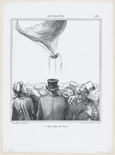 Away with the ballast!, from 'News of the day,' published in "Le Charivari"