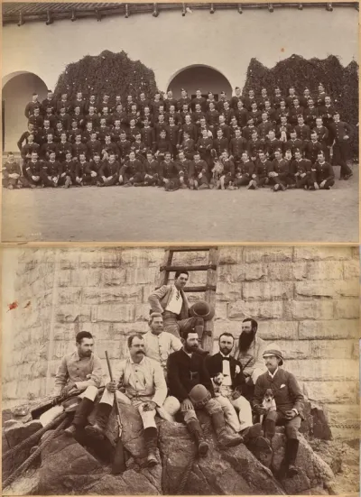 B. c/o Devonshire Regiment, Jhansi (recto); Staff of Messrs. Glover & Co., Sindh Bridge (verso)