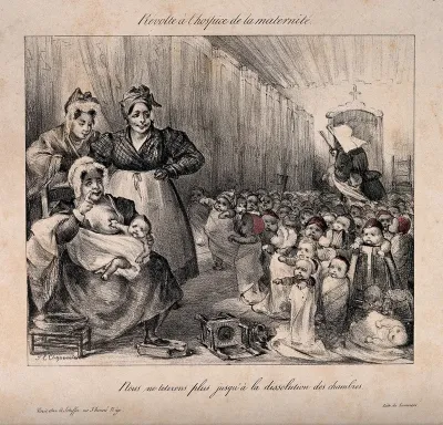 Babies at a maternity hospital refusing to breast feed until the Houses (of Parliament) are dissolved