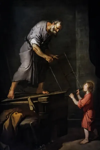 Baby Jesus with Joseph the Carpenter