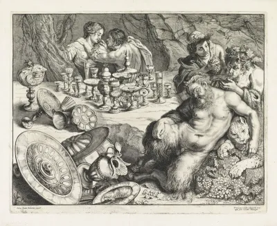 Bacchanaal met Bacchus en Silenus