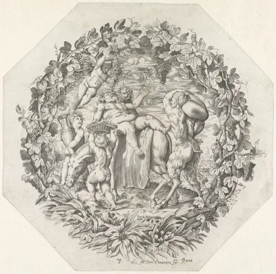 Bacchanaal met dronken Silenus
