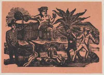 Bacchus and victims of alcholism drinking together