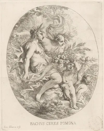 Bacchus, Ceres en Pomona