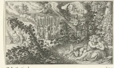 Bacchus en Ariadne als geliefden