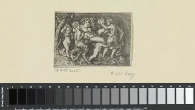 Bacchus gedragen door saters