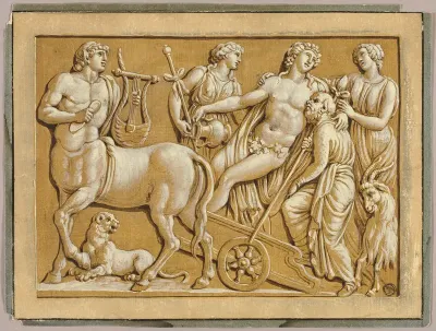Bacchus in His Chariot with Attendants