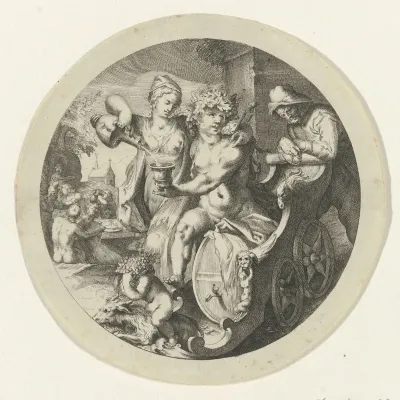 Bacchus in zijn wagen