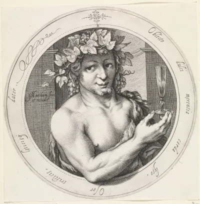 Bacchus met glas