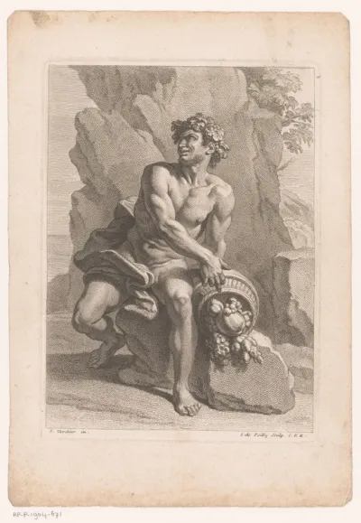 Bacchus met mand vol vruchten