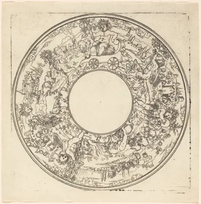 Bacchus Riding in a Wagon