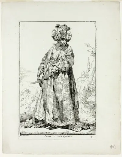 Bacha à trois Queues, plate four from Caravanne du Sultan à la Mecque