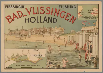 Bad-Vlissingen Holland. Flessingue. Flushing. Londen - Queensboro - Vlissingen. 3 uur open zee. 3 Stunden wirkliche Seefahrt