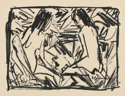 Badende (Bathers) from Deutsche Graphiker der Gegenwart (German Printmakers of Our Time)