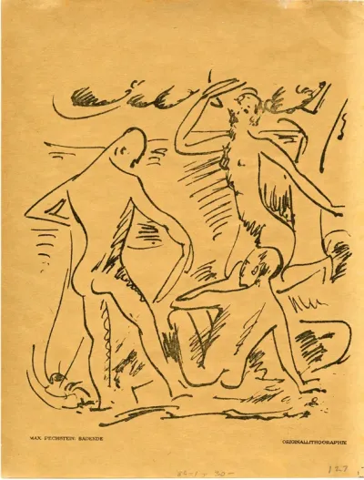 Badende (Bathers) from the periodical Das Kunstblatt, vol 2, no. 11