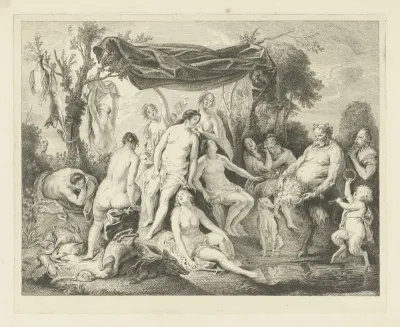 Badende Diana en Silenus