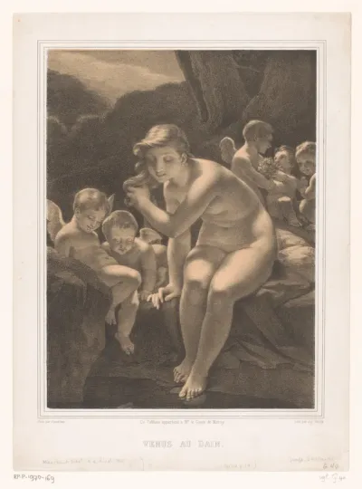 Badende Venus met putti