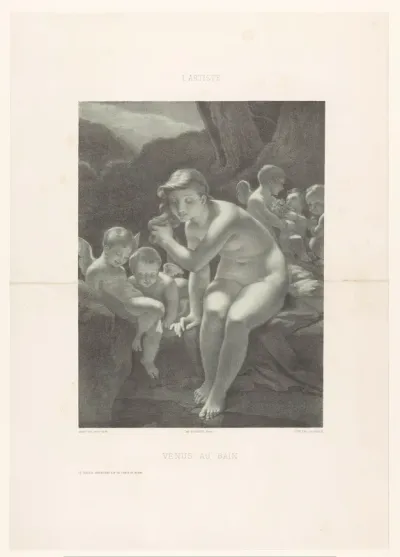 Badende Venus met putti