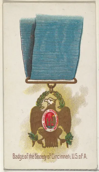 Badge of the Society of Cincinnati, United States of America, from the World's Decorations series (N30) for Allen & Ginter Cigarettes