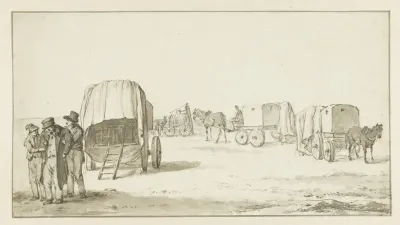 Badkoetsen te Scheveningen