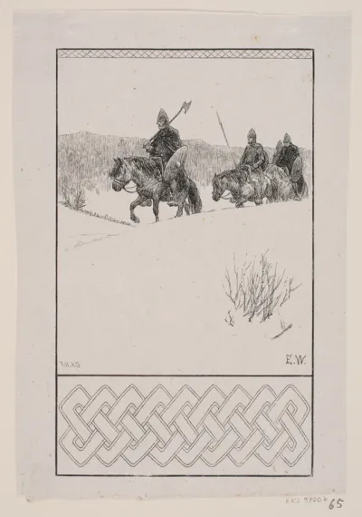 Bagsideillustration til Nordahl Rolfsen, Vor fædres liv