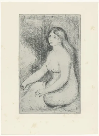 Baigneuse assise