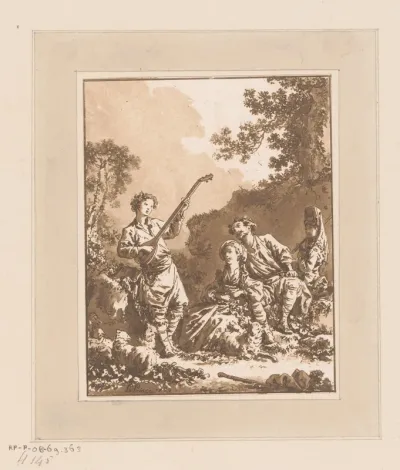 Balalaika speler bij herders