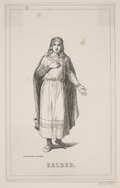 Balder. Illustration til Fabricius' Danmarks historie 1, 119.