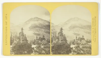 Baldy Peak, Cerro Blanco Mountains, Colorado, 14.234 feet above sea-level. Limit in altitude of vegetation about 11.000 feet, No. 46 from the series "Geographical Explorations and Surveys West of the 100th Meridian"