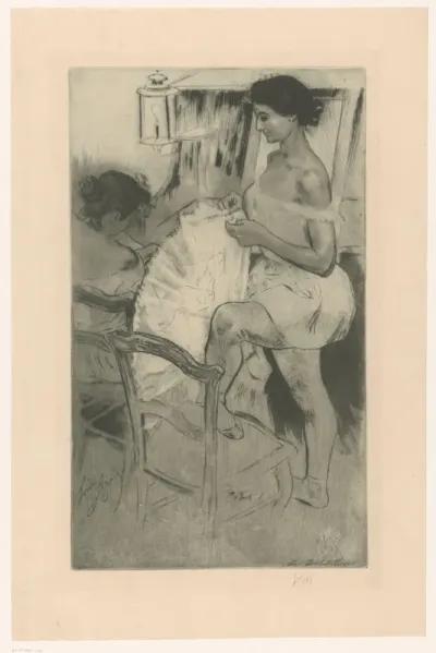 Ballerina's in een kleedkamer