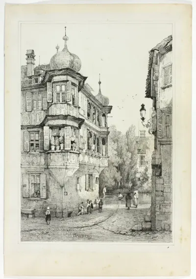 Bamberg, from Facsimiles of Sketches made in Flanders and Germany