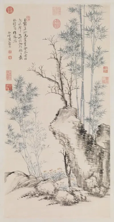 Bamboo and Rock