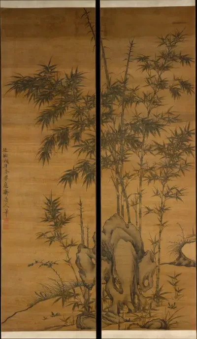 Bamboo and rocks