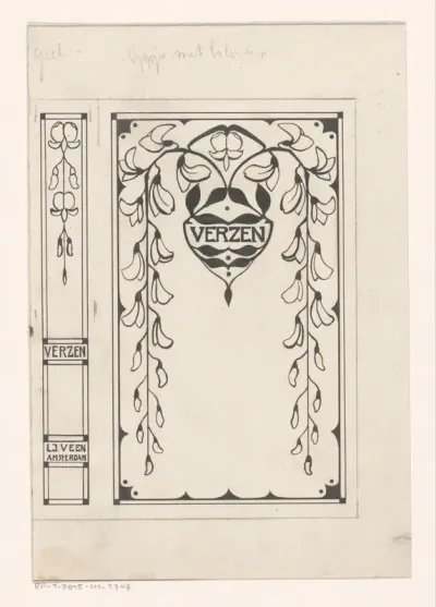 Bandontwerp, mogelijk voor: Guido Gezelle, Verzen, c. 1901-1906