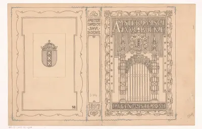 Bandontwerp voor: Amsterdamsch Jaarboekje, 1897