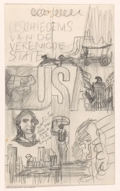 Bandontwerp voor: André Maurois, Geschiedenis van de Verenigde Staten, 1964