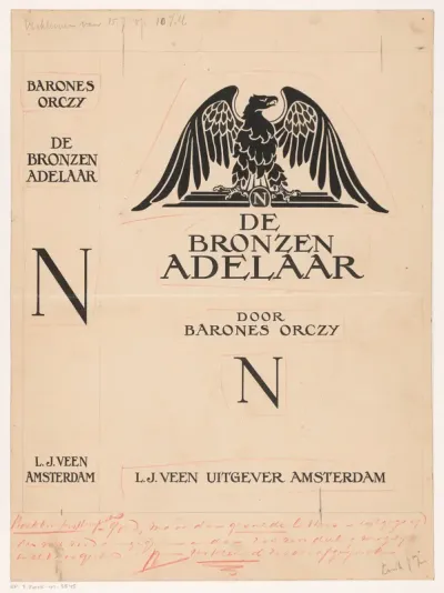 Bandontwerp voor: Baronesse Orczy, De bronzen adelaar (The bronze eagle), c. 1916-1918
