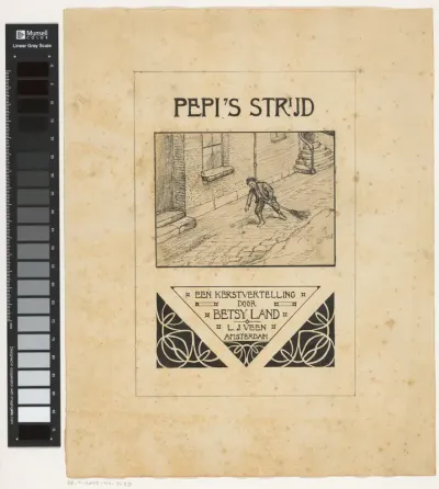 Bandontwerp voor: Betsy Land, Pepi's strijd. Een kerstvertelling, 1907